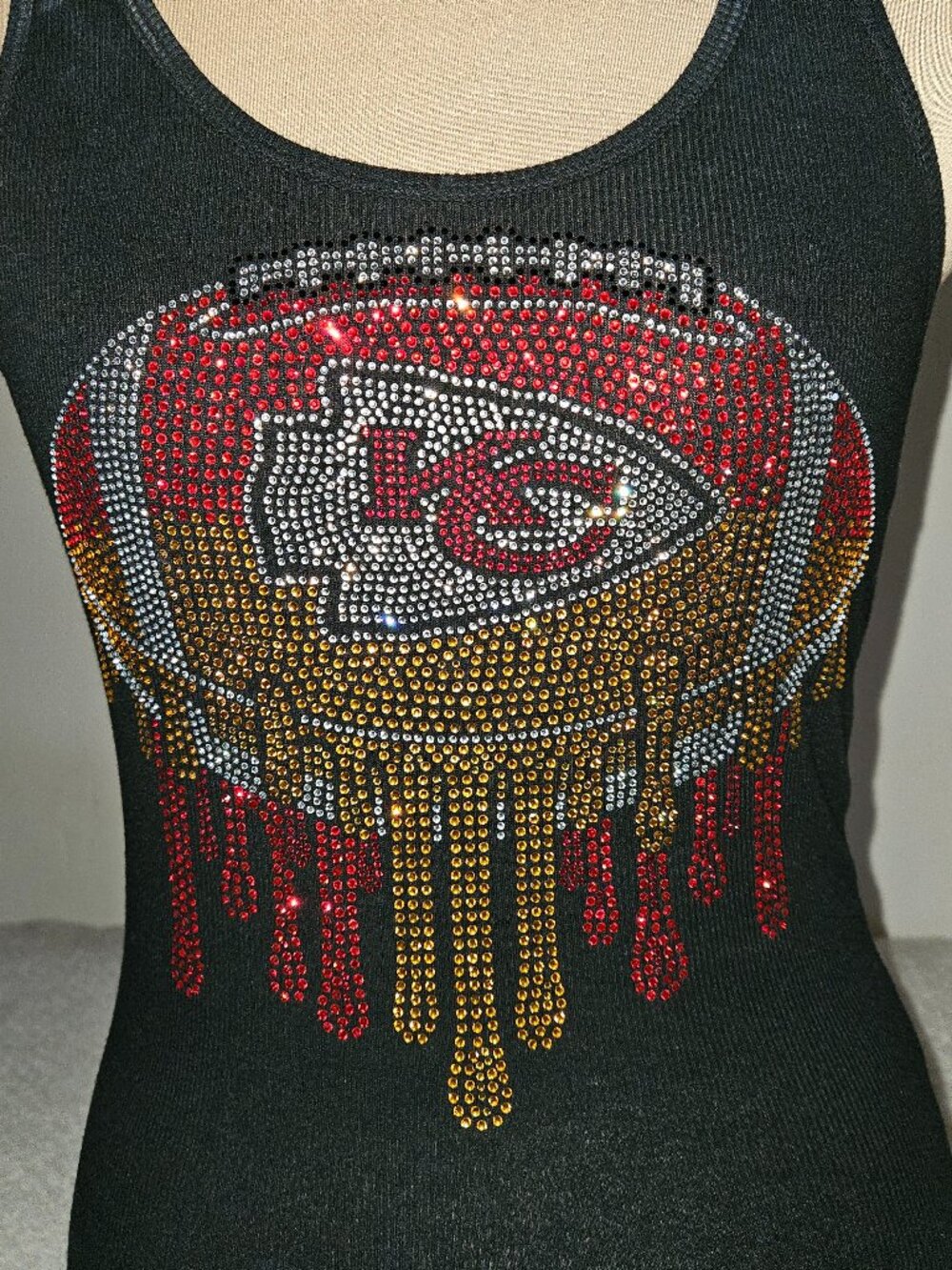 Ambiance Rhinestone Kansas City Chiefs Tank Top • Women’s Medium